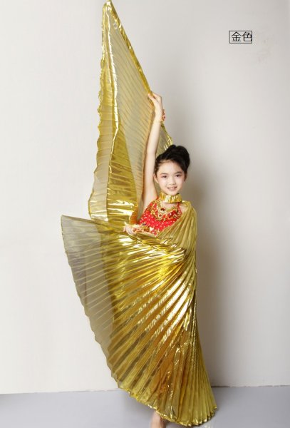 画像4: ベリーダンスキッズ007--子供用イシスウィング ゴールド (4)