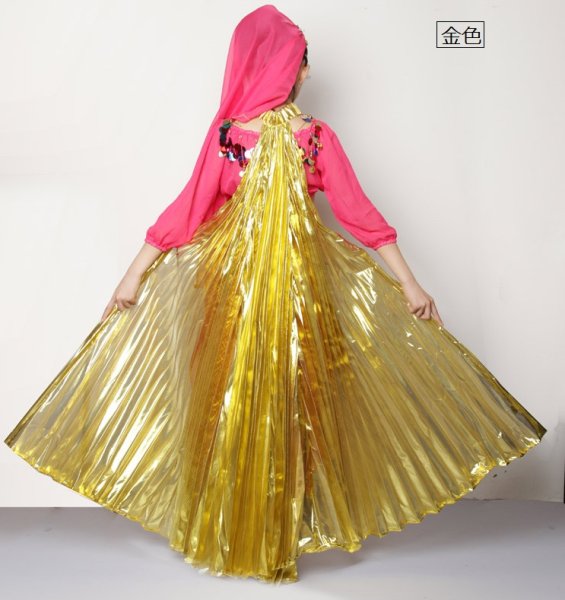 画像2: ベリーダンスキッズ007--子供用イシスウィング ゴールド (2)