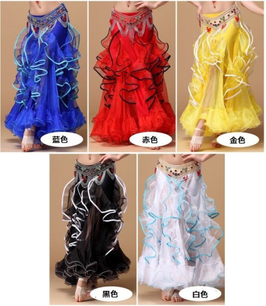 画像2: ベリーダンススカート--スカートQ01145 (2)