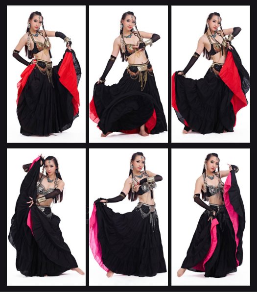 画像3: ベリーダンス衣装コスチュームS13--ブラ+ベルト 2点セット838 (3)