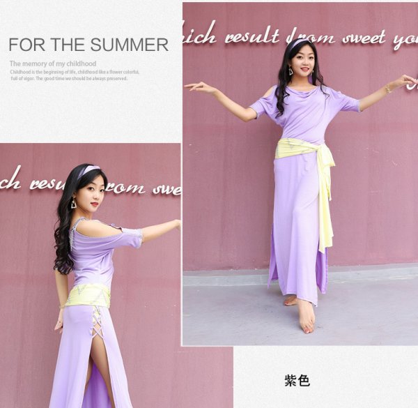 画像2: ベリーダンス衣装コスチューム--「多色可」7点セットT5569 (2)