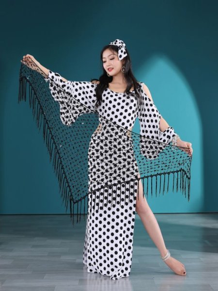 画像2: ベリーダンススカーフ--スカーフT5596S2 (2)