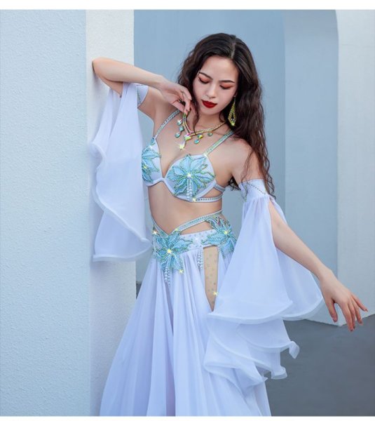 画像1: ベリーダンス衣装コスチューム--ブラ＋スカートYC099 (1)