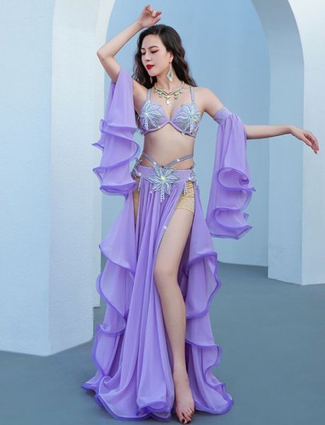 画像3: ベリーダンス衣装コスチューム--ブラ＋スカートYC099 (3)