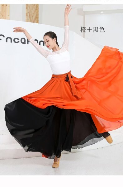 画像6: ベリーダンススカート--スカートQZ007-2 長さ80-100CM (6)