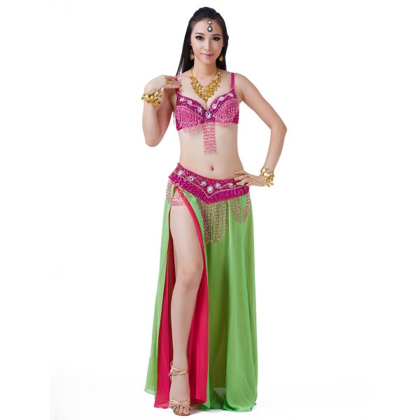 画像5: ベリーダンスブラ+ベルト　2点セット830＃ (5)