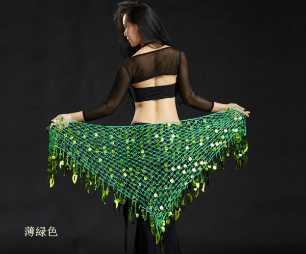 画像8: ベリーダンススカーフ--11色三角スカーフ5016 (8)