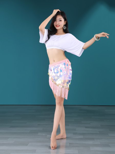 画像4: ベリーダンススカーフ--「多色可」スカーフスカートY1010 (4)