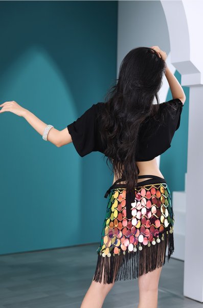 画像8: ベリーダンススカーフ--「多色可」スカーフスカートY1010 (8)