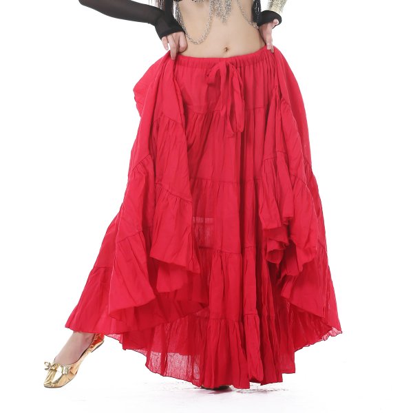 画像7: ベリーダンススカート013--[多色可」18ヤード　ロングスカート (7)