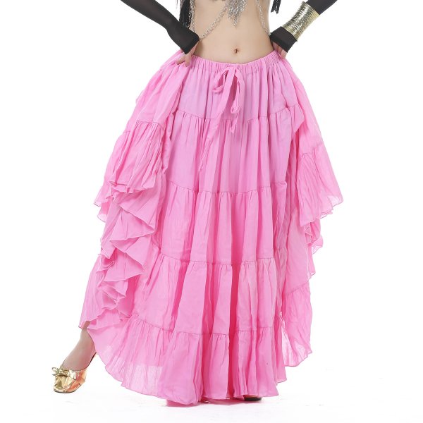 画像6: ベリーダンススカート013--[多色可」18ヤード　ロングスカート (6)