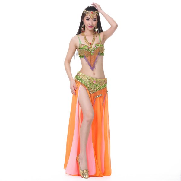 画像3: ベリーダンスコスチュームセット-ブラ+ベルト2点セット868# (3)