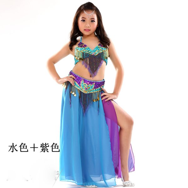 画像4: ベリーダンスキッズ--ブラ+ベルト 2点セット868#A (4)