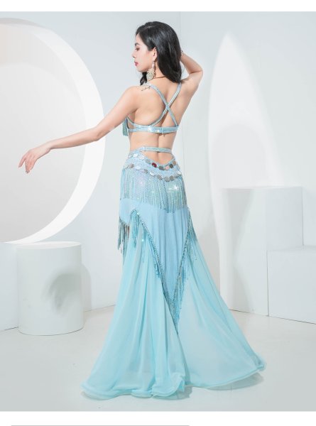 画像5: ベリーダンス衣装コスチューム--ブラ＋スカートYC112 (5)