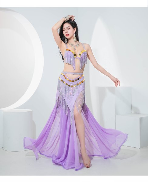 画像2: ベリーダンス衣装コスチューム--ブラ＋スカートYC112 (2)