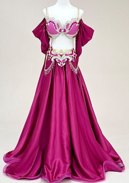 画像5: ベリーダンス衣装コスチューム--ブラ＋スカートYC107 (5)