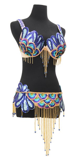 画像2: ベリーダンス衣装コスチューム--発表会用★2点セット123669 (2)