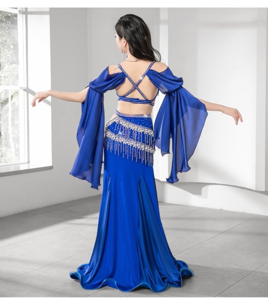 画像4: ベリーダンス衣装コスチューム--ブラ＋スカートYC120 (4)