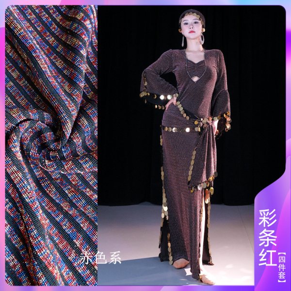 画像3: ベリーダンスコスチューム -saidiワンピース4点セット5098 (3)