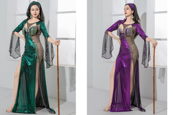 画像1: ベリーダンスコスチューム -発表会用-saidiワンピースYC119 (1)