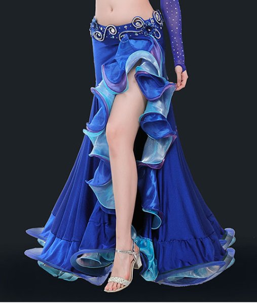 画像6: ベリーダンススカート--スリットスカートH6045 (6)