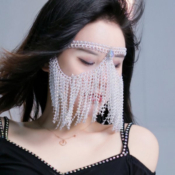 画像1: ベリーダンスアクセサリ--顔ベールMS103 (1)