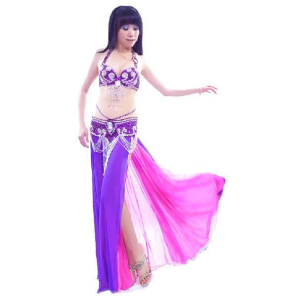 画像2: ベリーダンス衣装コスチュームh11-ブラ+ベルト　２点セットVENUS-WY7107 (2)