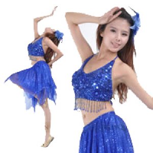 花柄ビーズ装飾　ベリーダンス　衣装 ベリー ダンス 衣装 しずく形 ビーズ ブラ ベルト 2点セット