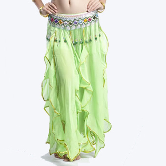 ベリーダンススカート011-[多色可」スリットシフォンスカート(Q12) - DanceQueen踊姫